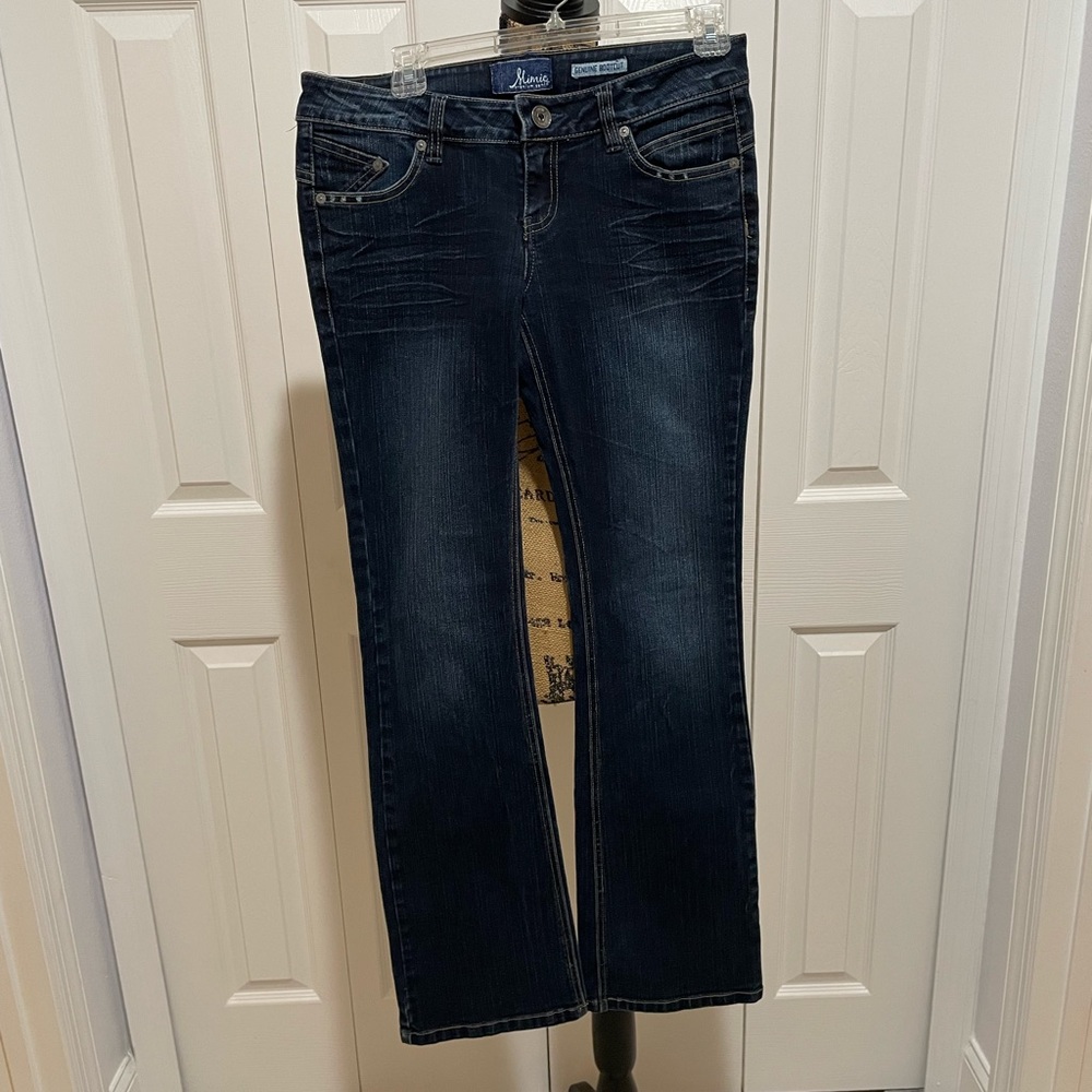 Mimic Dark Wash Denim Bootcut Jeans Sz 28